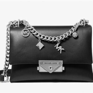 Michael Kors black Cece crossbody bag with chain detail
